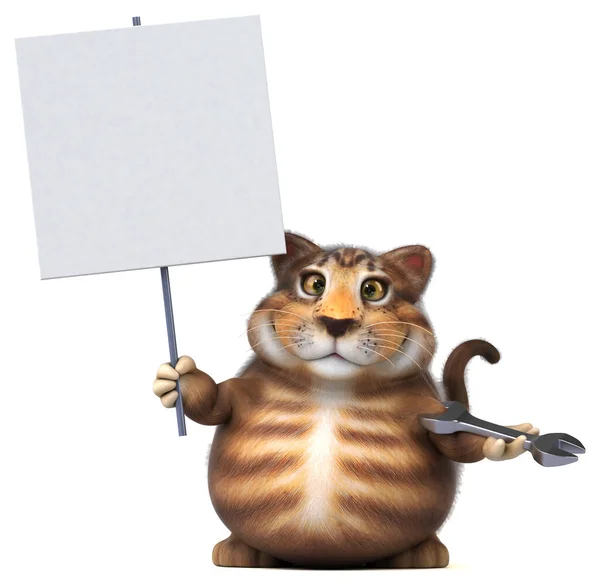 삽화를 사용하여 재미있는 고양이 — 스톡 사진