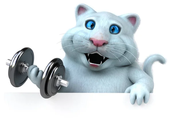 Fun Cat Weights Ilustrace — Stock fotografie