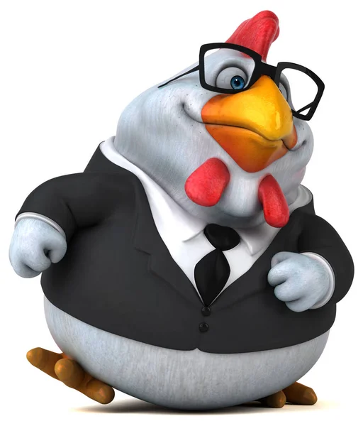 Kurczaka Zabawne Kreskówki Charakter Ilustracja — Zdjęcie stockowe