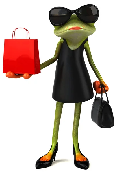 Fun Frog Bag Illustration — Stock Photo, Image