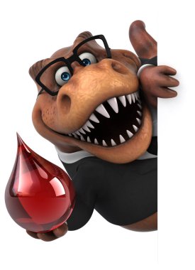 Eğlenceli Trex ile damla - 3d çizim