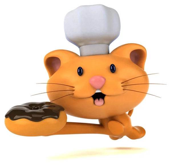 Fun Cat Donut Illustration — Stock Photo, Image