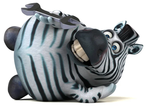 Zabawna Zebra Narzędziem Ilustracja — Zdjęcie stockowe
