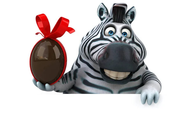 Fun Zebra Mit Illustration — Stockfoto