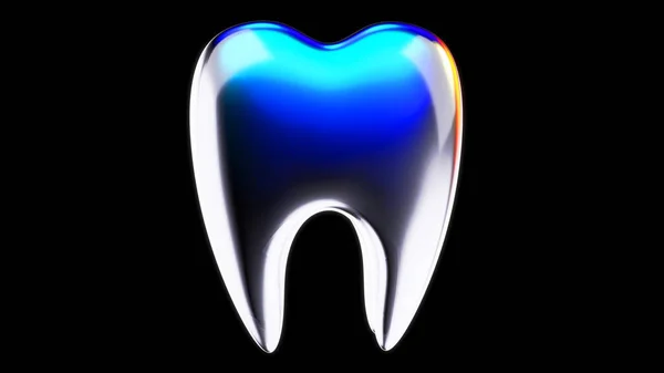 医療用アイコン歯 3Dイラスト — ストック写真