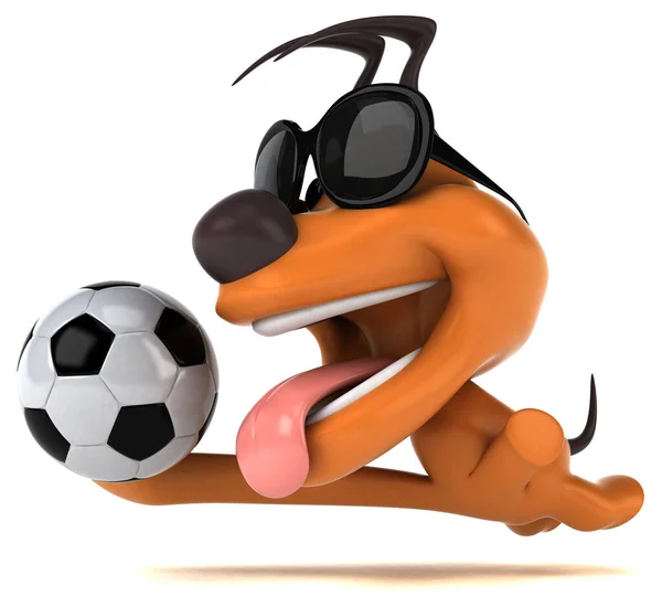 Fun Dog Ball Illustration — Stock Photo, Image