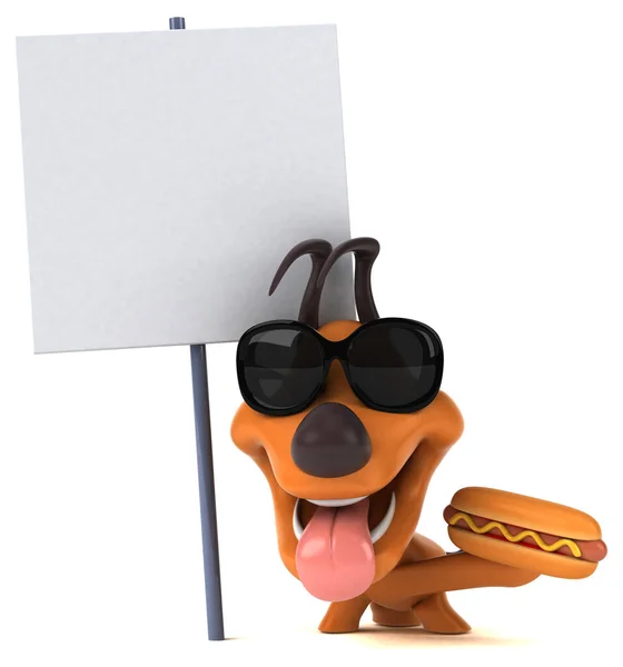 Fun Dog Hotdog Illustration — Stock Photo, Image