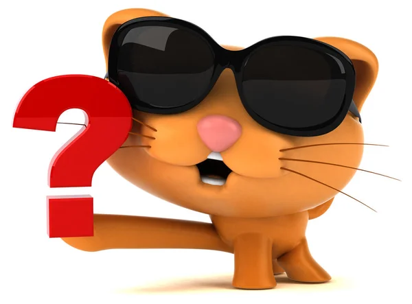 Fun Cat Question Illustration — Stock Photo, Image