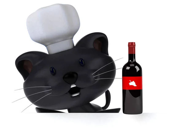 Kucing Lucu Dengan Anggur Ilustrasi — Stok Foto