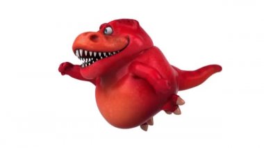 Dinozor, komik çizgi film karakteri - 3 boyutlu animasyon  