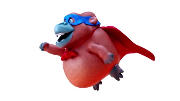 Fun Gorilla Superhero Flying Animation — Stok video