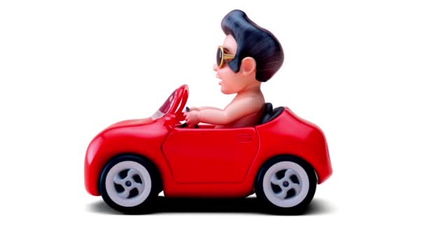 Fun Animation Cartoon Baby Car — Wideo stockowe