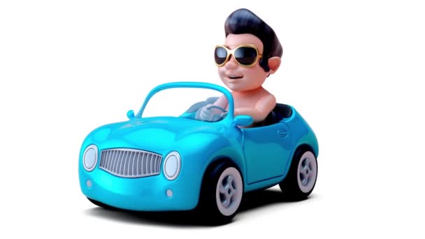 Fun Animation Cartoon Baby Car — Vídeo de Stock