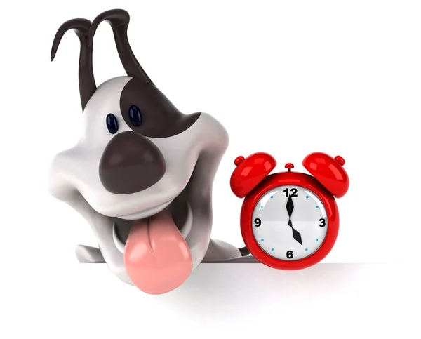 Fun Dog Clock Illustration — Stock Photo, Image