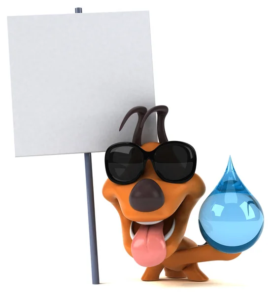 Fun Dog Drop Illustration — Stock Photo, Image