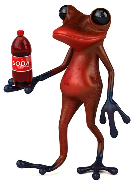 Fun Frog Soda Illustration — Stock Photo, Image