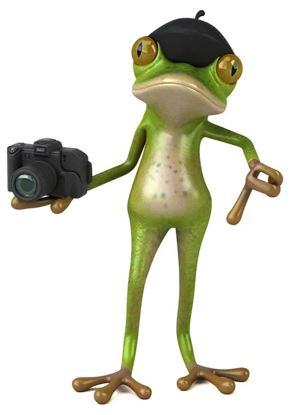 Fun Frog Camera Illustration — Stock Photo, Image