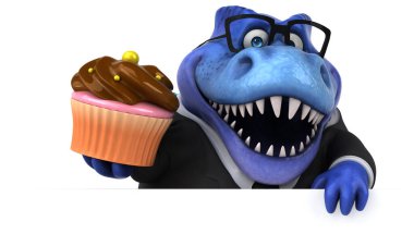 Pastayla Eğlence Trex - 3D İllüstrasyon