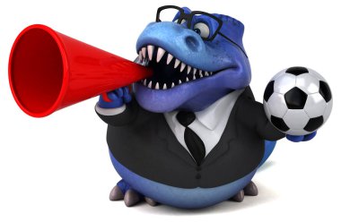 Top ile eğlenceli Trex - 3B İllüstrasyon