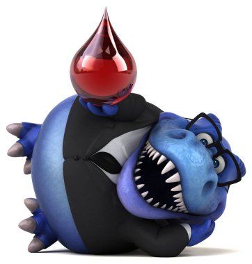 Eğlenceli Trex ile damla - 3d çizim