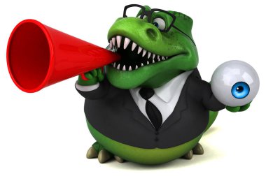 Eğlenceli Trex ile göz - 3d çizim