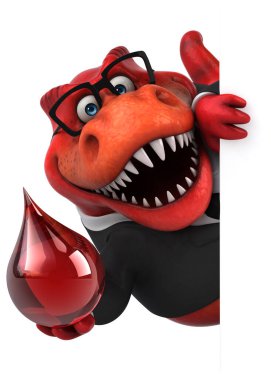 Eğlenceli Trex ile damla - 3d çizim