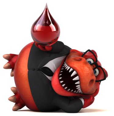 Eğlenceli Trex ile damla - 3d çizim