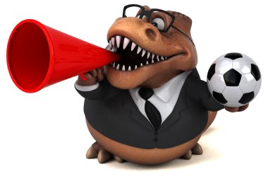 Top ile eğlenceli Trex - 3B İllüstrasyon