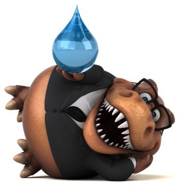 Eğlenceli Trex ile damla - 3d çizim