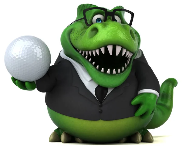 Fun Trex Mit Ball Illustration — Stockfoto