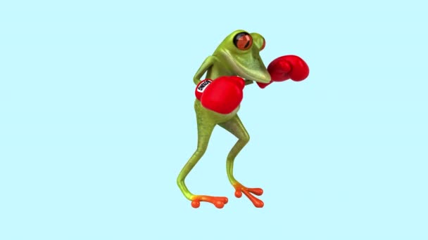 Πράσινο βάτραχο πυγμαχία — Αρχείο Βίντεο