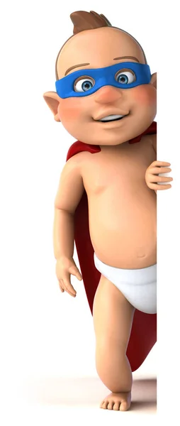 Fun Illustration Cartoon Character Baby — Stock Photo, Image