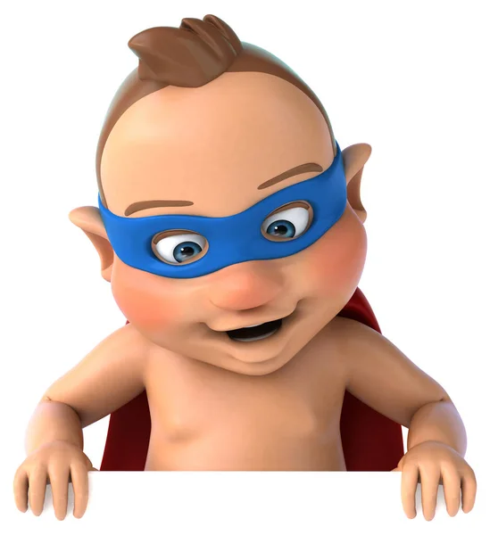 Fun Illustration Cartoon Character Baby — Stock Photo, Image