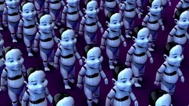 Personnage Dessin Animé Robot Concept — Video