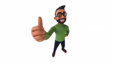 Başparmağı yukarıda, beyaz üzerinde izole edilmiş bir kızılderili.