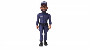 Beyaz tenli eğlenceli Hintli polis.
