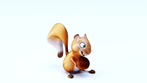 Διασκέδαση Σκίουρος Χαρακτήρα Άλμα Animation — Αρχείο Βίντεο