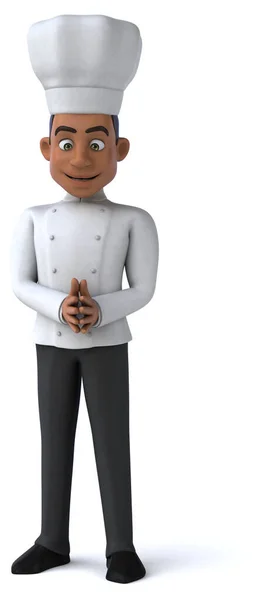 卡通人物厨师的有趣3D插图 — 图库照片