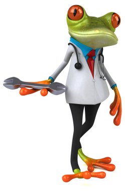 Aletli kurbağa doktor - 3d Görüntü