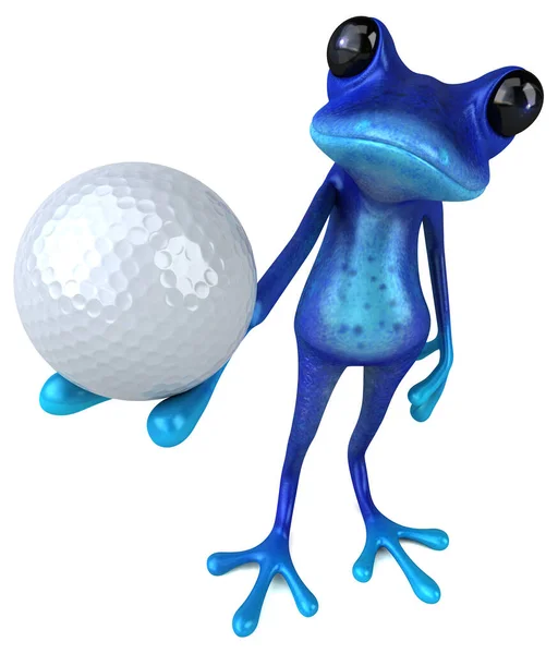 Fun Blue Frog Ball Illustration — Stock Photo, Image