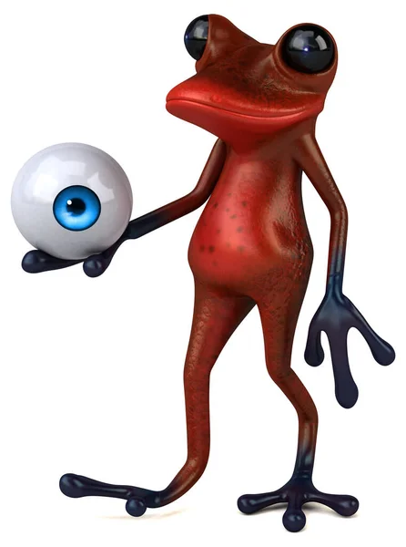 Fun Red Frog Eye Illustration — Stock Photo, Image