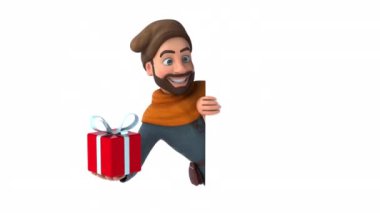 Komik 3D karikatür Orta Çağ adamı 