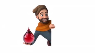 Eğlenceli 3D karikatür Orta Çağ adamı