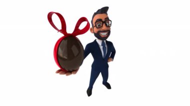 Eğlenceli iş adamı holding Paskalya yortusu yumurta