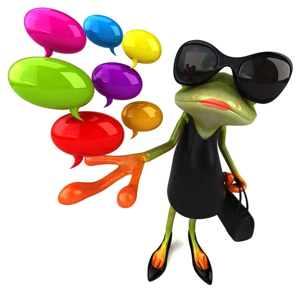 Fun Frog Bubbles Illustration — Stock Photo, Image