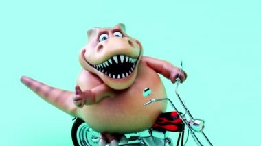 Motosiklette eğlence trex - 3D animasyon 