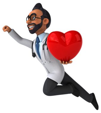 3 boyutlu komik Hintli doktor kalbi var.