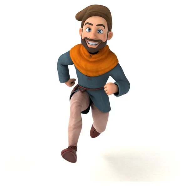 Diversión Personaje Dibujos Animados Hombre Medieval — Foto de Stock