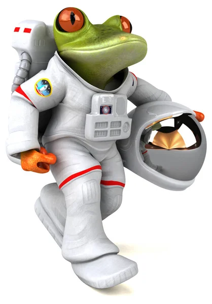 Прикольная Иллюстрация Персонажа Лягушки Коммонавта — стоковое фото