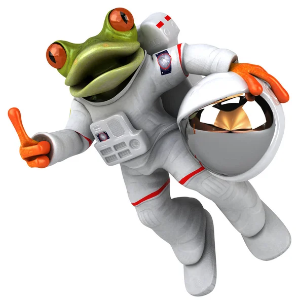 Прикольная Иллюстрация Персонажа Лягушки Коммонавта — стоковое фото